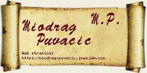 Miodrag Puvačić vizit kartica